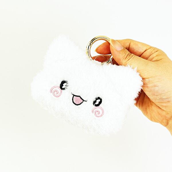 サンリオ はなまるおばけ 舌ぺろ カナビラ付きミニフェイスポーチ ふんわり光るシリーズ Sanrio 商品画像5：キャラグッズPERFECT WORLD TOKYO