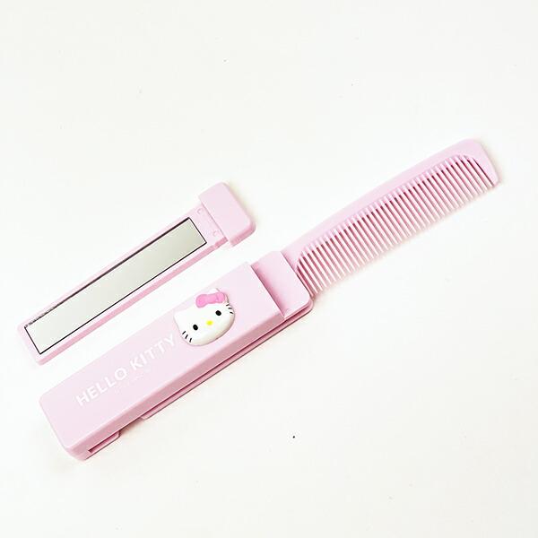 サンリオ ハローキティ 折りたたみミラー付きコーム ピンク Sanrio 商品画像4：キャラグッズPERFECT WORLD TOKYO