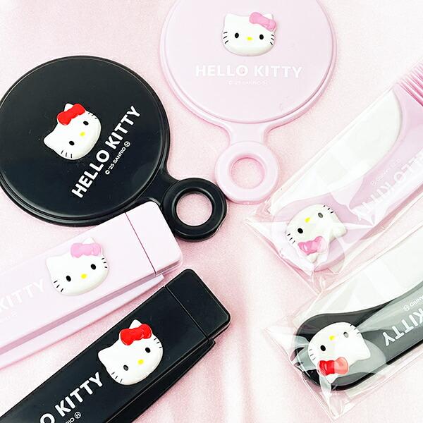 サンリオ ハローキティ 折りたたみミラー付きコーム ブラック Sanrio 商品画像7：キャラグッズPERFECT WORLD TOKYO