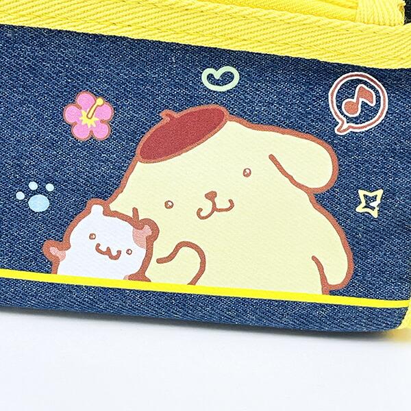 サンリオ ポムポムプリン デニムポーチ 胸キュンメモリーズ 平成レトロ Sanrio 商品画像2：キャラグッズPERFECT WORLD TOKYO