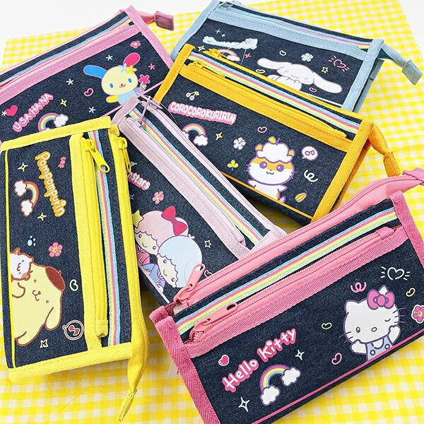 サンリオ ポムポムプリン デニムポーチ 胸キュンメモリーズ 平成レトロ Sanrio 商品画像7：キャラグッズPERFECT WORLD TOKYO