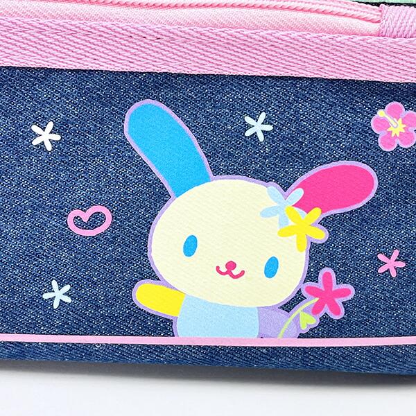 サンリオ ウサハナ デニムポーチ 胸キュンメモリーズ 平成レトロ Sanrio 商品画像2：キャラグッズPERFECT WORLD TOKYO