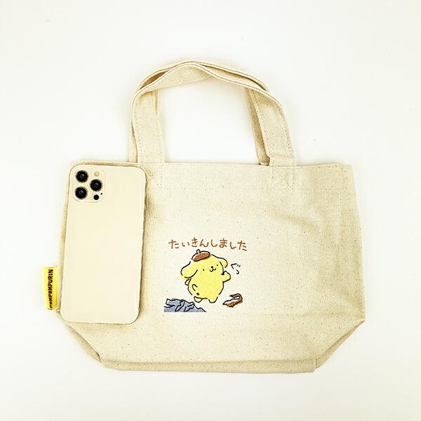 サンリオ ポムポムプリン ミニトートバッグ がんばらないシリーズ ランチ  Sanrio 商品画像4：キャラグッズPERFECT WORLD TOKYO