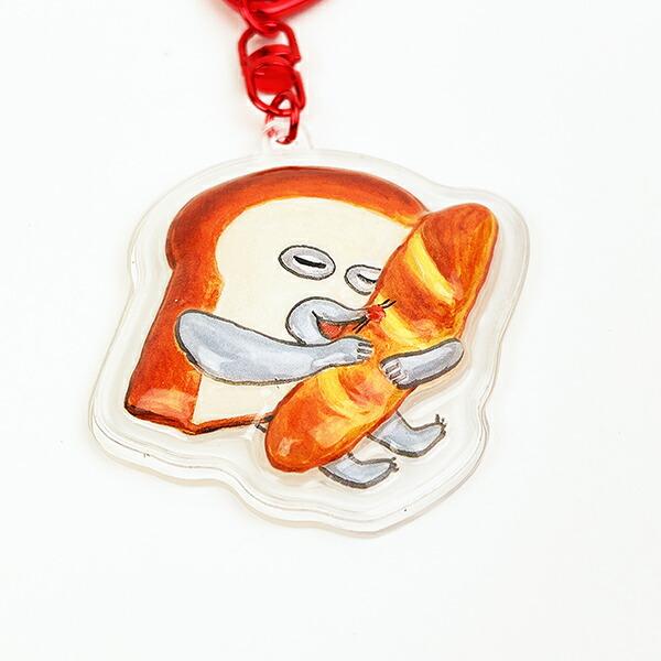 パンどろぼう ぷっくりったいキーホルダー いとしのパン レッド 商品画像2：キャラグッズPERFECT WORLD TOKYO