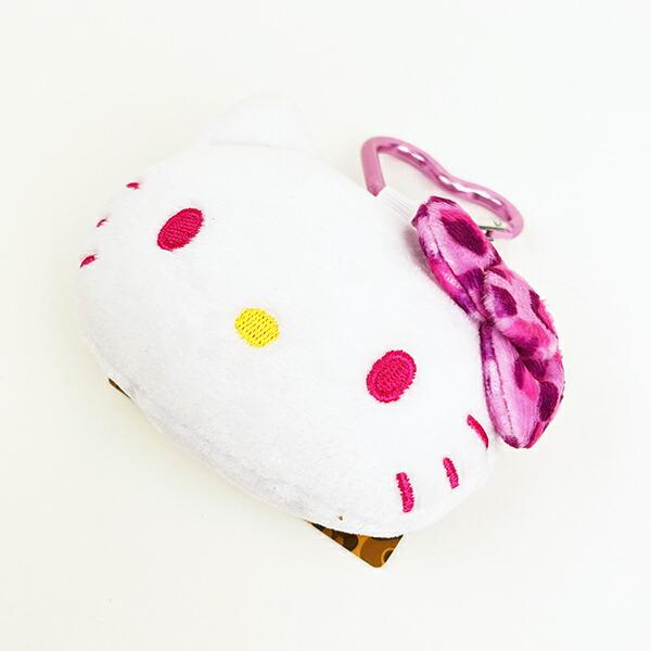 サンリオ ハローキティ ヒョウ柄シリーズ 小銭入れ ぬいぐるみ マスコット ピンク Sanrio 商品画像2：キャラグッズPERFECT WORLD TOKYO