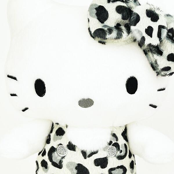 サンリオ ハローキティ ヒョウ柄シリーズ お座りぬいぐるみ モノクロ Sanrio 商品画像2：キャラグッズPERFECT WORLD TOKYO