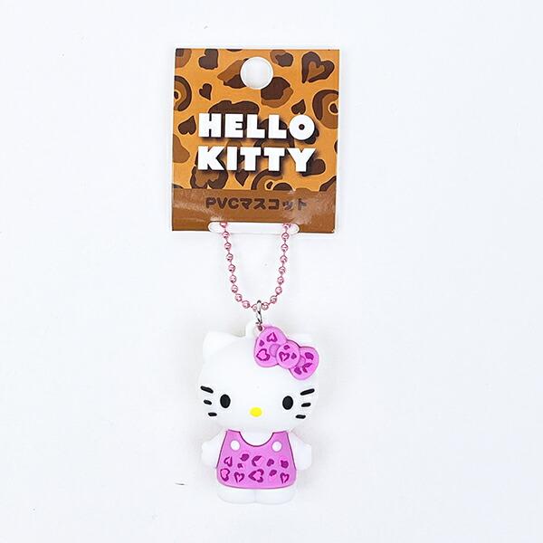 サンリオ ハローキティ ヒョウ柄シリーズ PVCマスコット ピンク 平成レトロ