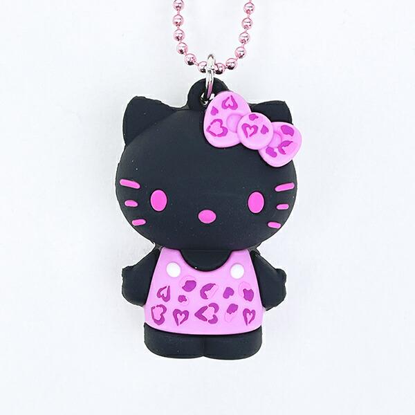 サンリオ ハローキティ ヒョウ柄シリーズ PVCマスコット ブラック 平成レトロ 商品画像2：キャラグッズPERFECT WORLD TOKYO