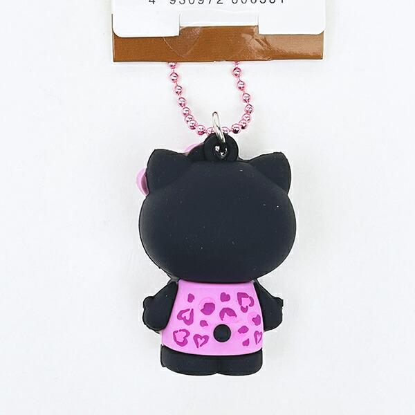 サンリオ ハローキティ ヒョウ柄シリーズ PVCマスコット ブラック 平成レトロ 商品画像3：キャラグッズPERFECT WORLD TOKYO