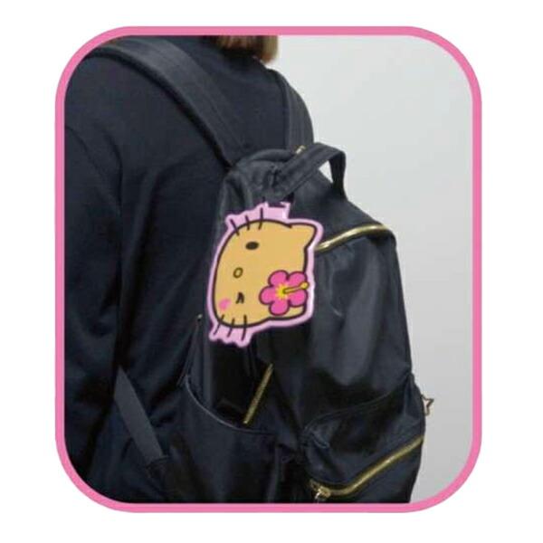 サンリオ ハローキティ 日焼けシリーズ  ダイカットPVCケース ピンク 平成レトロ 商品画像4：キャラグッズPERFECT WORLD TOKYO