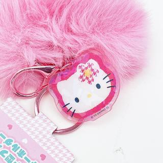 サンリオ ハローキティ ハート型ファーキーホルダー (ピンク) Sanrio