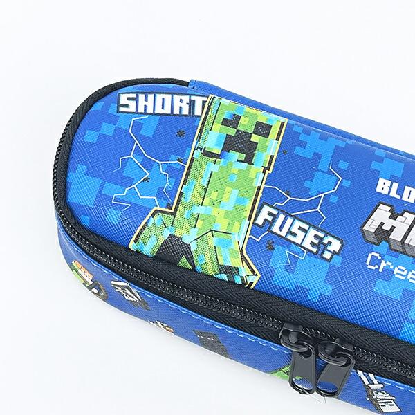 マインクラフト クリーパー フルオープンポーチ マイクラ 商品画像2：キャラグッズPERFECT WORLD TOKYO