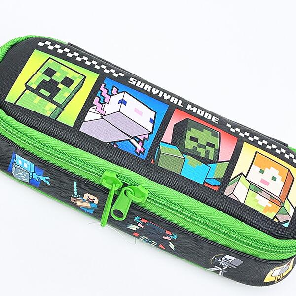 マインクラフト 集合 フルオープンポーチ マイクラ 商品画像2：キャラグッズPERFECT WORLD TOKYO
