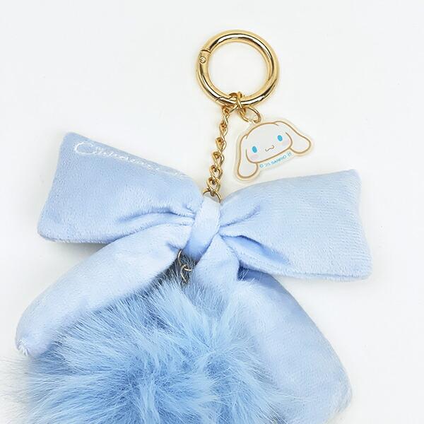 サンリオ シナモロール リボンファーチャーム ブルー シナモン Sanrio 商品画像2：キャラグッズPERFECT WORLD TOKYO