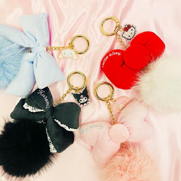 サンリオ シナモロール リボンファーチャーム ブルー シナモン Sanrio 商品画像6：キャラグッズPERFECT WORLD TOKYO