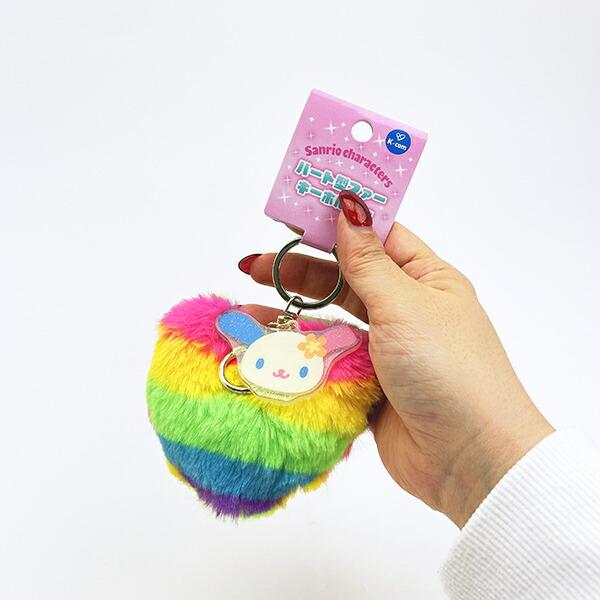 サンリオ ウサハナ ハート型ファーキーホルダー Sanrio 商品画像3：キャラグッズPERFECT WORLD TOKYO