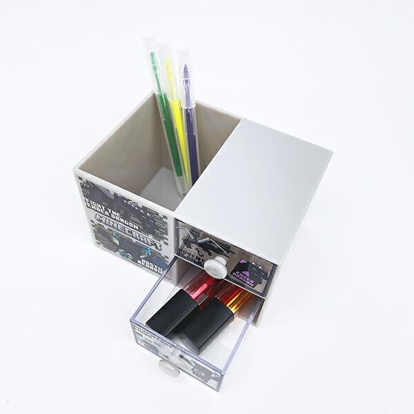 マインクラフト エンダードラゴン＆ウォーデン ペンスタンド付きプラチェスト 収納 小物入れ インテリア Minecraft 商品画像5：キャラグッズPERFECT WORLD TOKYO