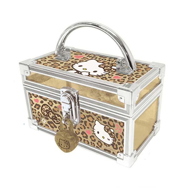 サンリオ ハローキティ 鍵付きミニバニティケース ヒョウ柄 平成レトロ Sanri･･･