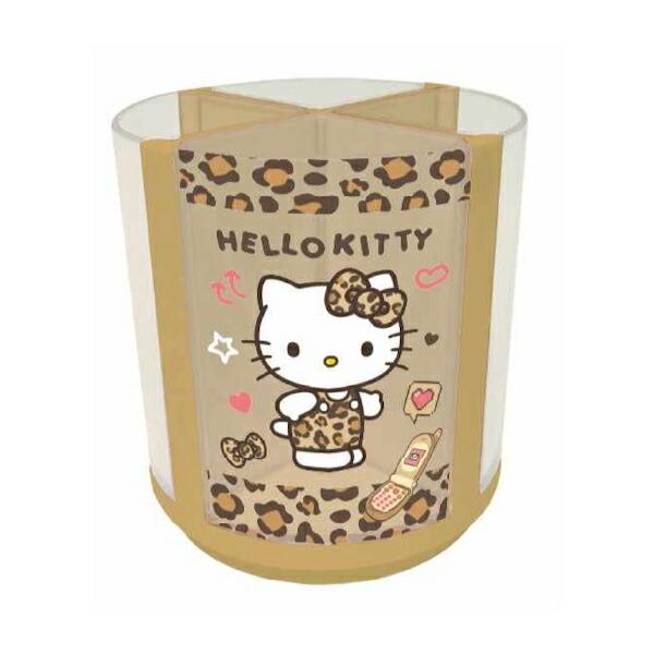 サンリオ ハローキティ 回るペンスタンド ヒョウ柄 平成レトロ Sanrio 商品画像2：キャラグッズPERFECT WORLD TOKYO