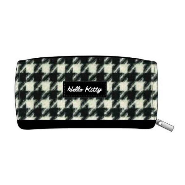 サンリオ ハローキティ 千鳥格子シリーズ スクエアポーチ ブラック 平成レトロ Sanrio 商品画像2：キャラグッズPERFECT WORLD TOKYO