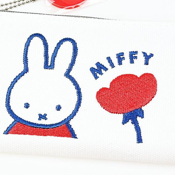 ミッフィー miffy 帆布ペンポーチ ホワイト 商品画像2：キャラグッズPERFECT WORLD TOKYO