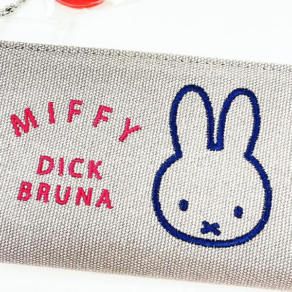 ミッフィー miffy 帆布ペンポーチ グレー 商品画像2：キャラグッズPERFECT WORLD TOKYO