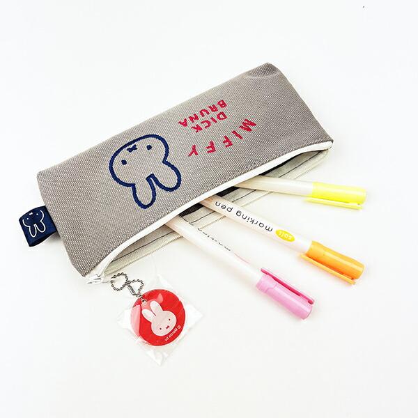 ミッフィー miffy 帆布ペンポーチ グレー 商品画像6：キャラグッズPERFECT WORLD TOKYO