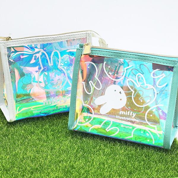 ミッフィー miffy オーロラ マチ付ポーチ (グリーン) 商品画像6：キャラグッズPERFECT WORLD TOKYO