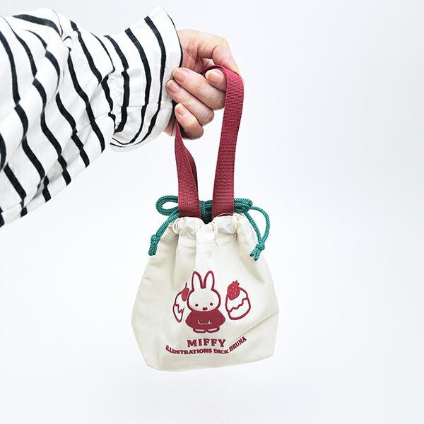 ミッフィー miffy 保冷ミニ巾着 (レッド×ホワイト) 商品画像5：キャラグッズPERFECT WORLD TOKYO