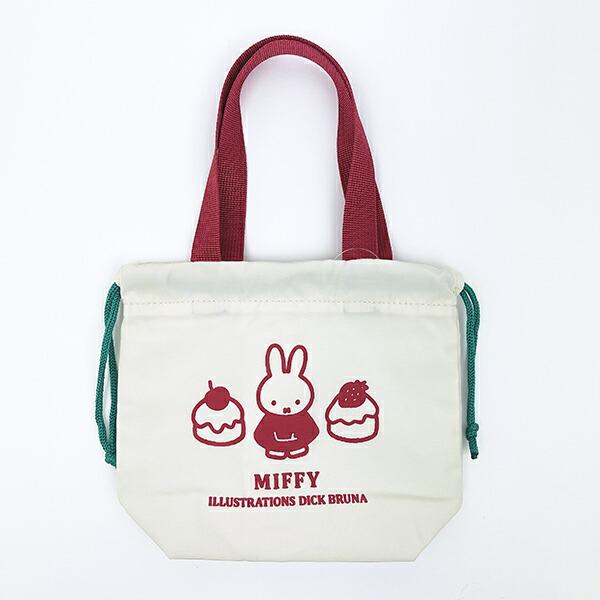 ミッフィー miffy 保冷ミニ巾着 (レッド×ホワイト)