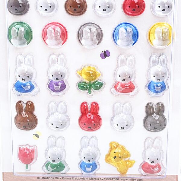 ミッフィー miffy ぽてジェムシール ブラウン 文具 日本製 商品画像3：キャラグッズPERFECT WORLD TOKYO