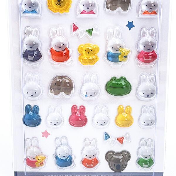 ミッフィー miffy ぽてジェムシール ネイビー 文具 日本製 商品画像3：キャラグッズPERFECT WORLD TOKYO