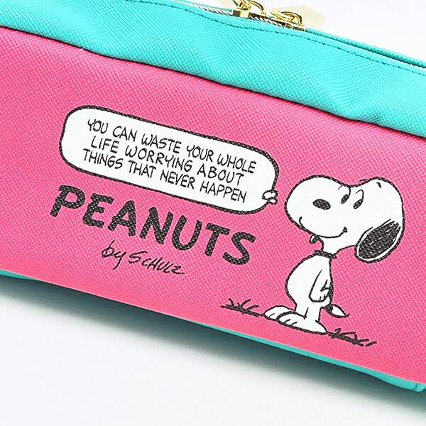 スヌーピー ボックスペンポーチ ピンク PEANUTS 75th SNOOPY 商品画像2：キャラグッズPERFECT WORLD TOKYO