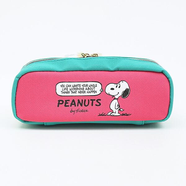 スヌーピー ボックスペンポーチ ピンク PEANUTS 75th SNOOPY
