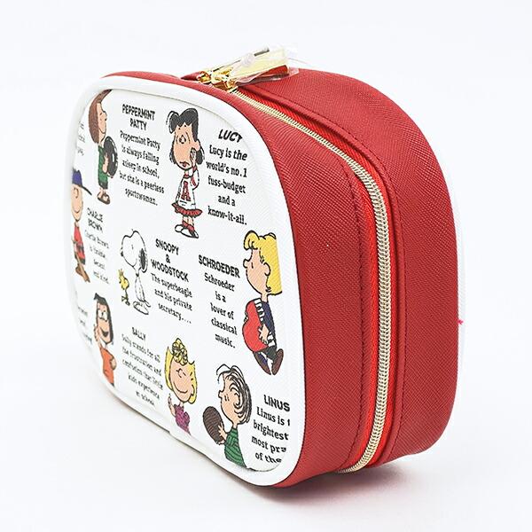 スヌーピー ラウンドポーチ 白 PEANUTS 75th SNOOPY 商品画像3：キャラグッズPERFECT WORLD TOKYO
