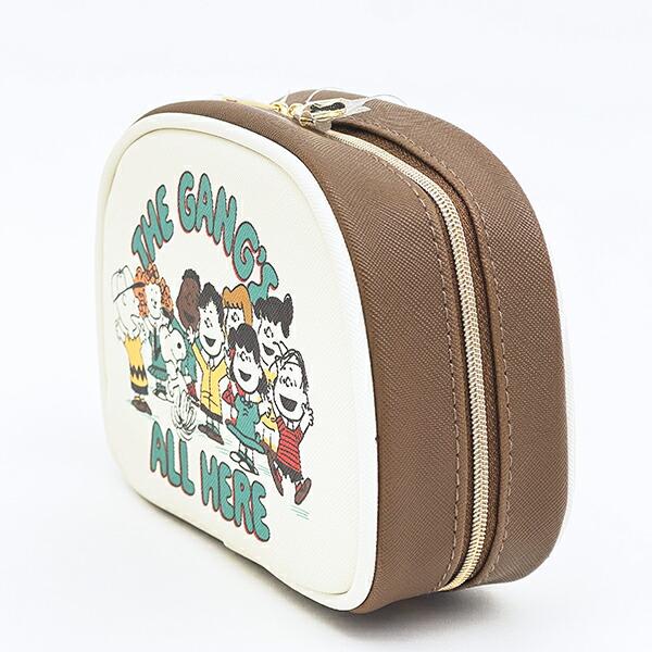 スヌーピー ラウンドポーチ ベージュ PEANUTS 75th SNOOPY 商品画像3：キャラグッズPERFECT WORLD TOKYO