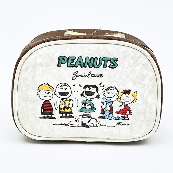 スヌーピー ラウンドポーチ ベージュ PEANUTS 75th SNOOPY 商品画像4：キャラグッズPERFECT WORLD TOKYO