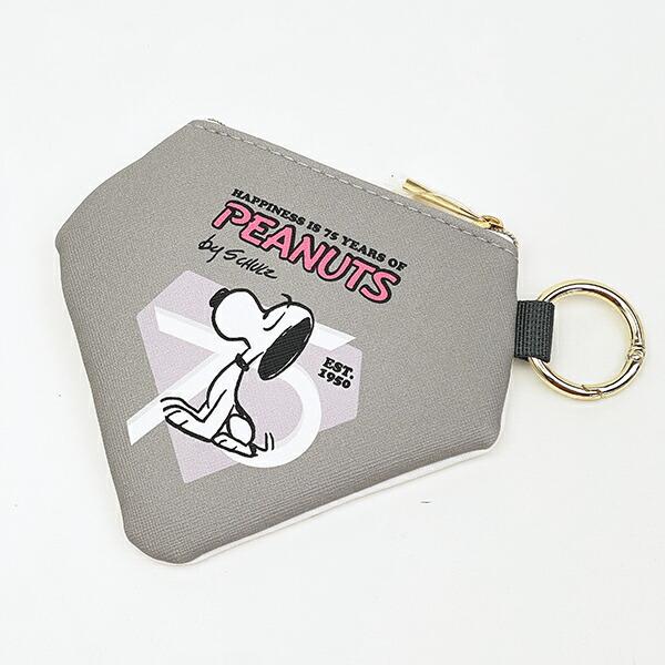 スヌーピー ダイヤモンドポーチ (グレー) PEANUTS 75th SNOOPY 商品画像3：キャラグッズPERFECT WORLD TOKYO