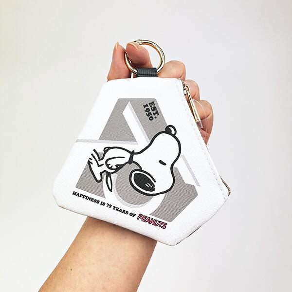 スヌーピー ダイヤモンドポーチ (グレー) PEANUTS 75th SNOOPY 商品画像5：キャラグッズPERFECT WORLD TOKYO