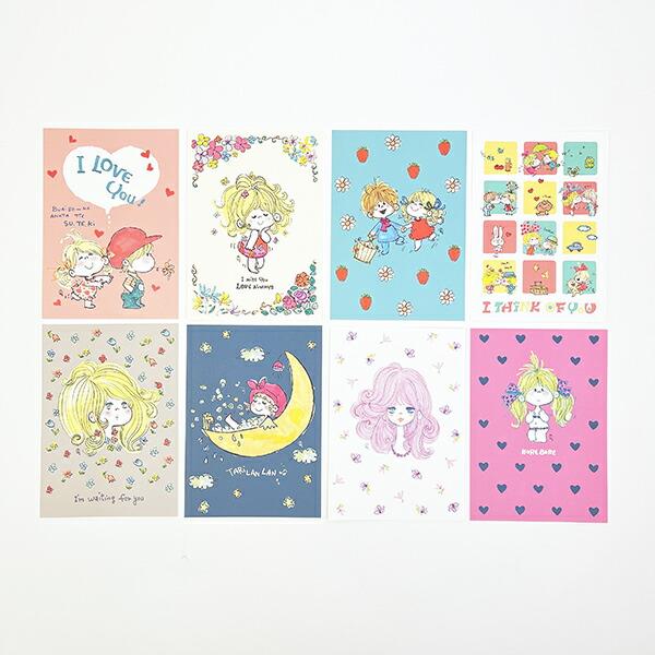 水森亜土 ポストカード ピンク 文具 商品画像4：キャラグッズPERFECT WORLD TOKYO