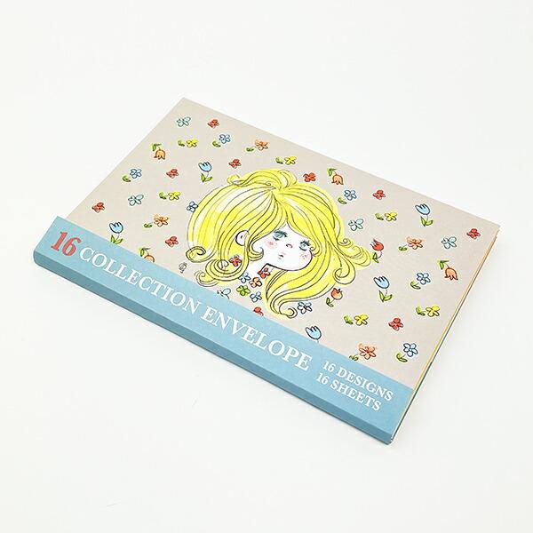 水森亜土 封筒セット グレー 文具 日本製 商品画像2：キャラグッズPERFECT WORLD TOKYO