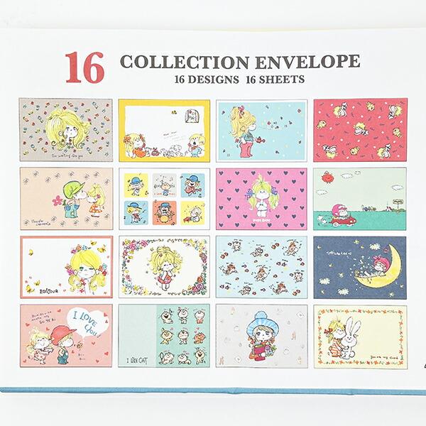 水森亜土 封筒セット グレー 文具 日本製 商品画像4：キャラグッズPERFECT WORLD TOKYO
