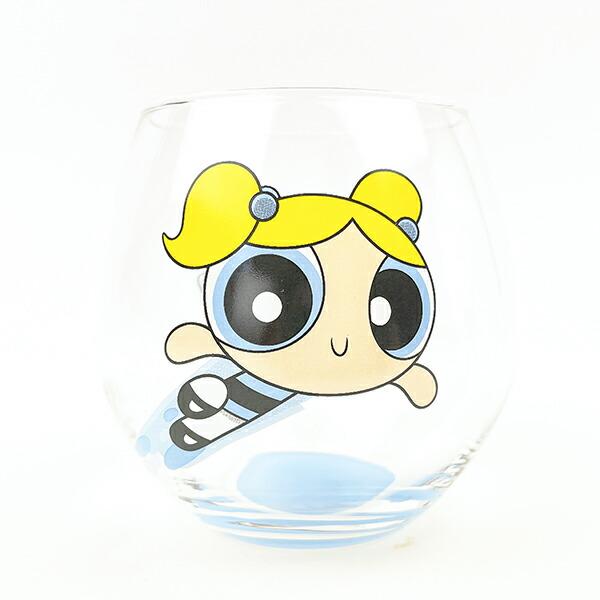 パワーパフガールズ バブルス まんまるグラス コップ 日本製 商品画像2：キャラグッズPERFECT WORLD TOKYO