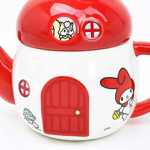 サンリオ マイメロディ 赤いきのこのおうち ティーポット キッチン Sanrio 商品画像2：キャラグッズPERFECT WORLD TOKYO