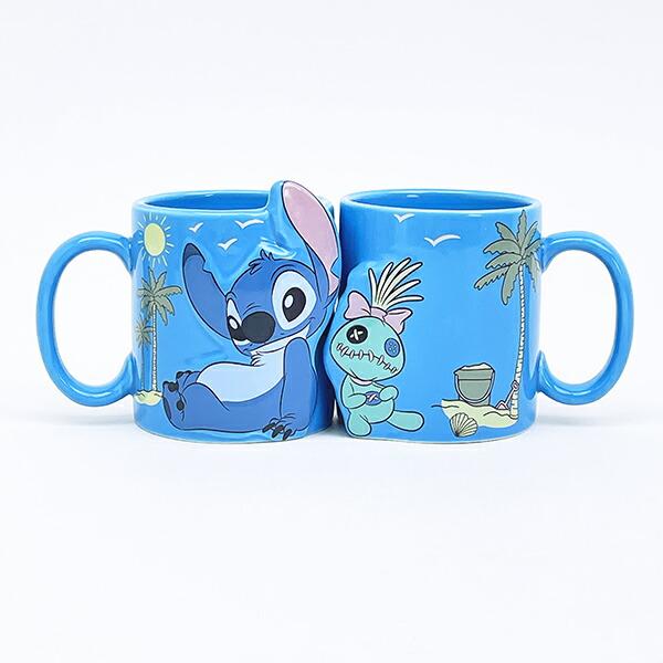 ディズニー スティッチとスクランプ ペアマグカップ コップ 結婚祝い Disney
