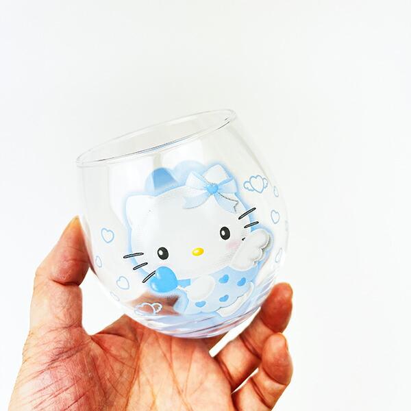 サンリオ ハローキティ まんまるグラス(ブルー) エンジェルキティ コップ 日本製 Sanrio 商品画像5：キャラグッズPERFECT WORLD TOKYO