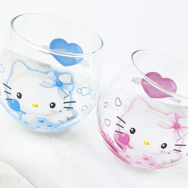 サンリオ ハローキティ まんまるグラス(ブルー) エンジェルキティ コップ 日本製 Sanrio 商品画像7：キャラグッズPERFECT WORLD TOKYO