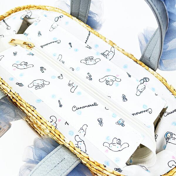 サンリオ シナモロール チュールハンドル カゴバッグ シナモン Sanrio 商品画像6：キャラグッズPERFECT WORLD TOKYO