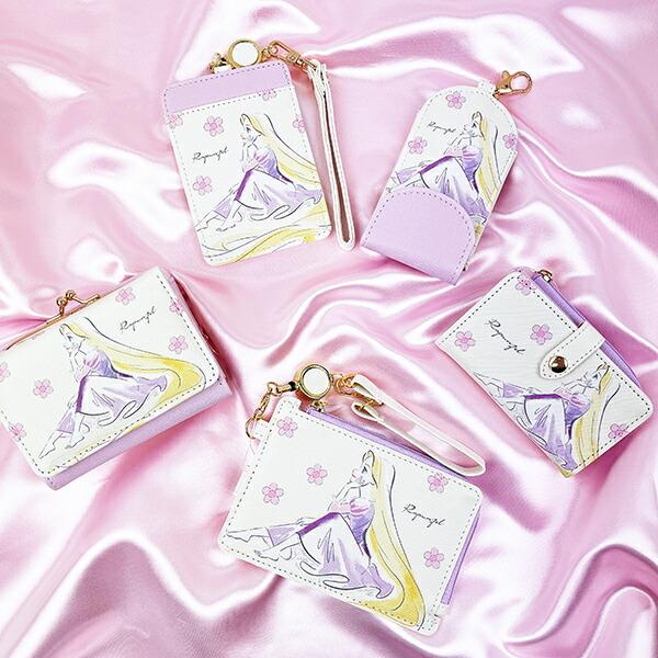 ディズニープリンセス ラプンツェル 水彩タッチ柄三つ折りがま口財布 パープル Disney 商品画像6：キャラグッズPERFECT WORLD TOKYO
