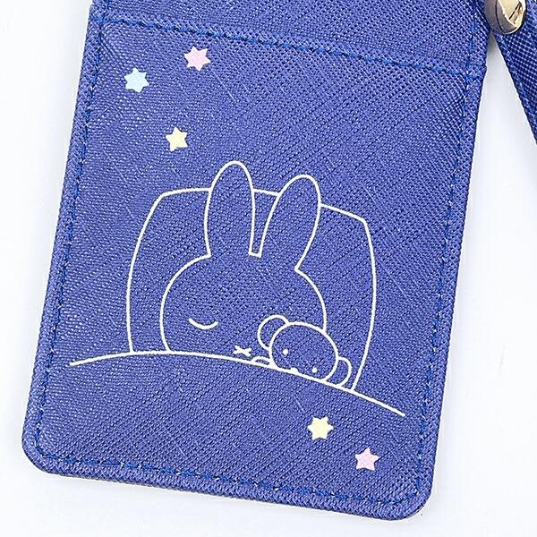 ミッフィー miffy リール付きパスケース Starry Night柄 ブルー 定期入れ 商品画像2：キャラグッズPERFECT WORLD TOKYO
